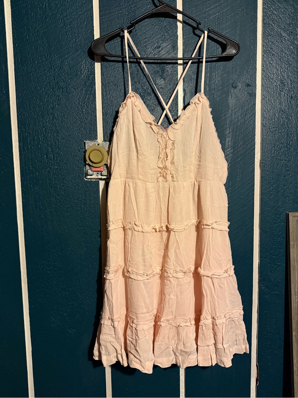 Forever 21 Light Pink Tiered Ruffle Mini Dress